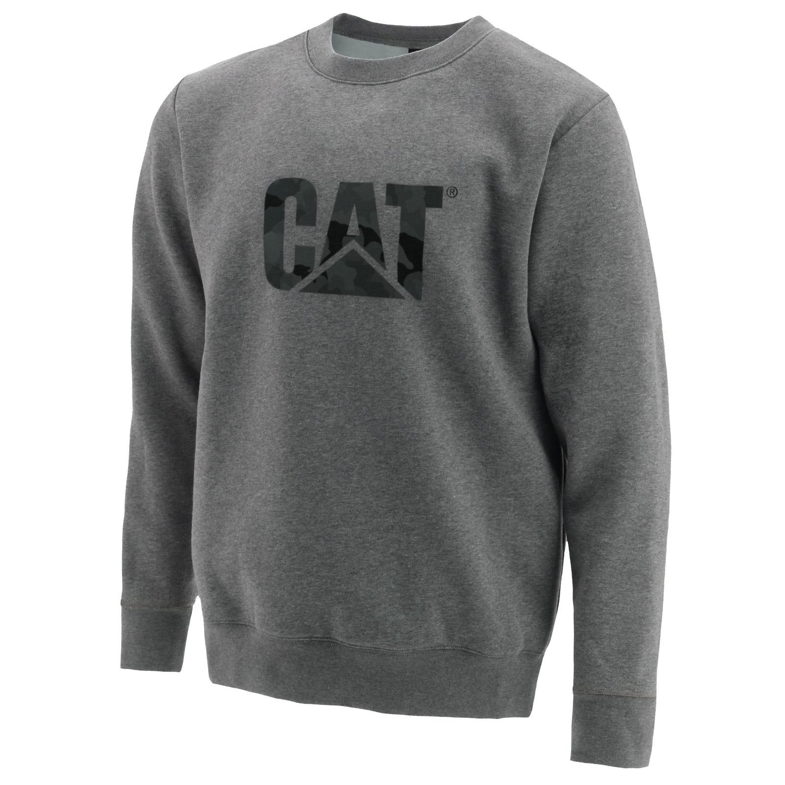 Caterpillar Men's Trademark Logo Crewneck Sweatshirts Grey CAT-71809